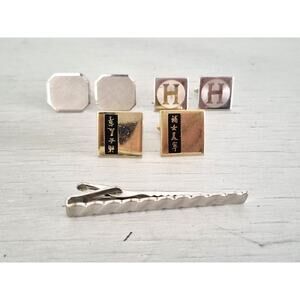 Vintage Cuff Links and Tie Bar Lot